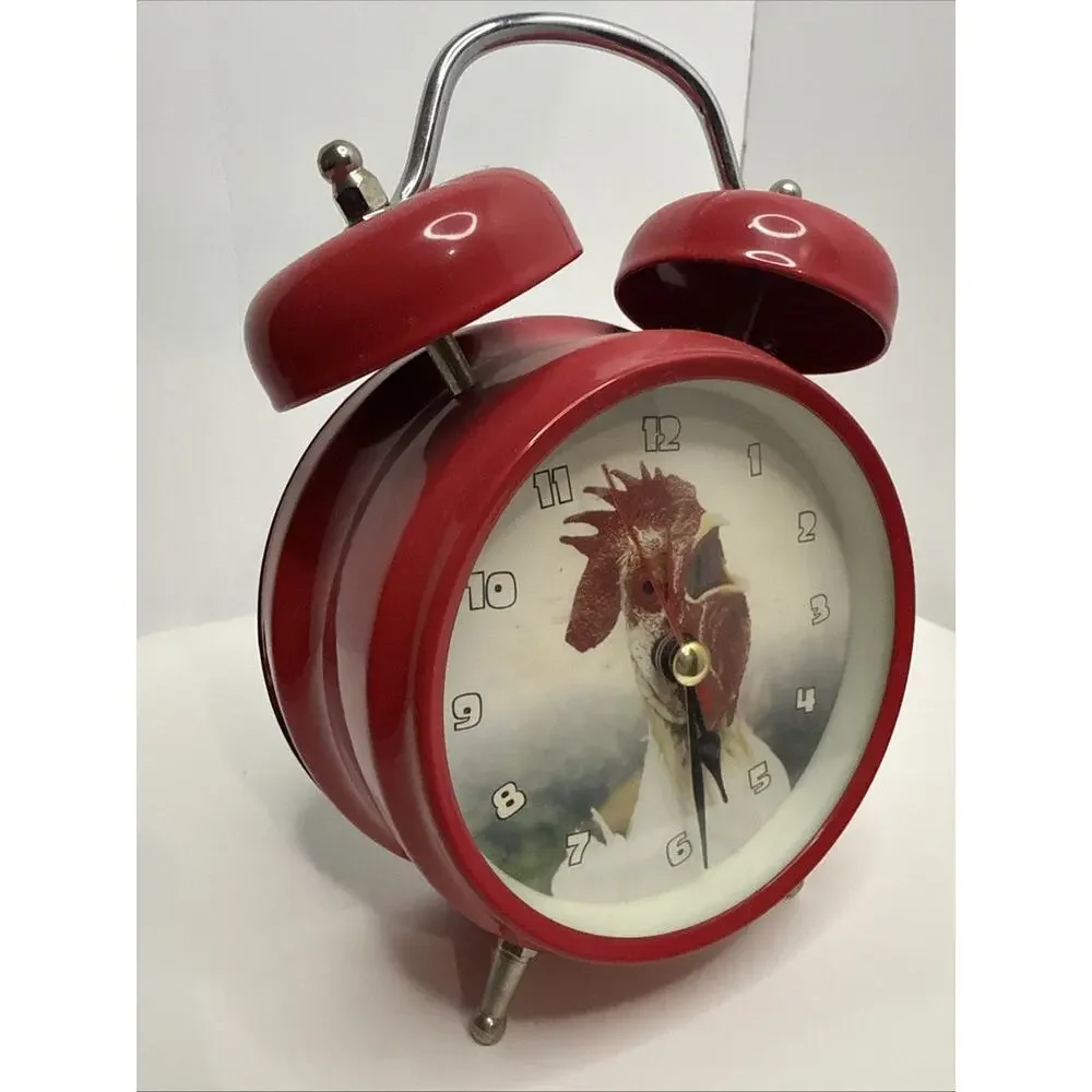Feldstein And Associates Wacky Wakers Red Rooster Tabletop Alarm Clock - Working